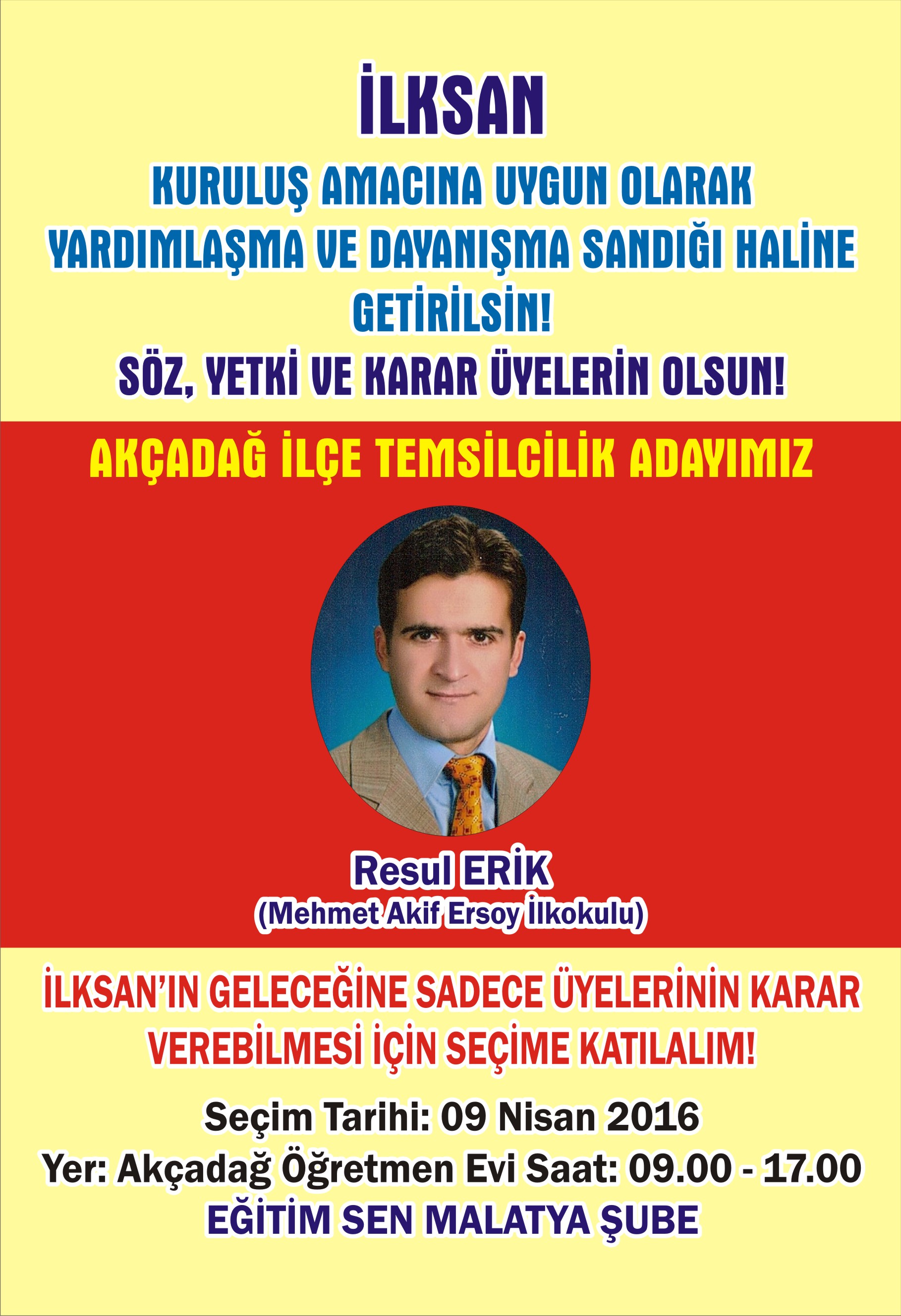 İLKSAN 2016 Seçim Akçadağ