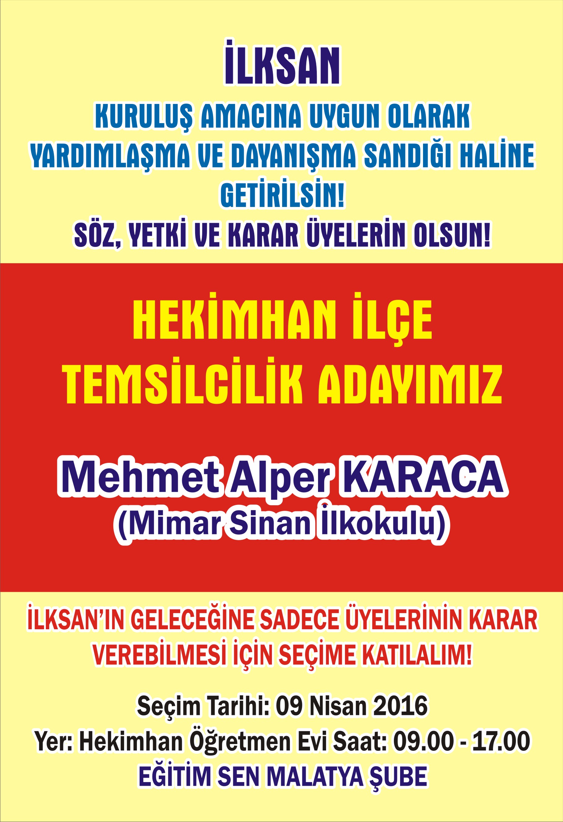 İLKSAN 2016 Seçim Hekimhan