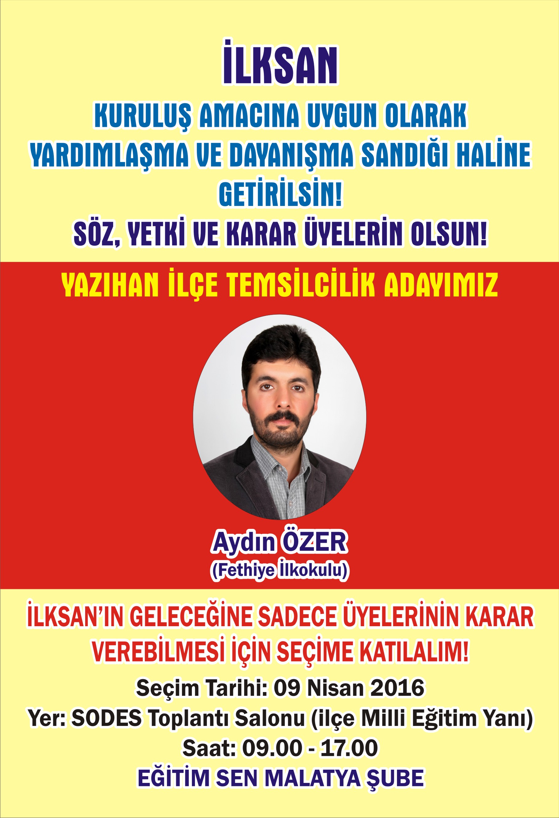 İLKSAN 2016 Seçim Yazıhan