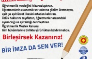 Öğretmenlik Meslek Kanunu’nun İptali Talebiyle İmza Kampanyası Başlatıyoruz