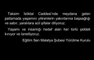 İSTANBUL’DAKİ TERÖR SALDIRISINI LANETLİYORUZ!