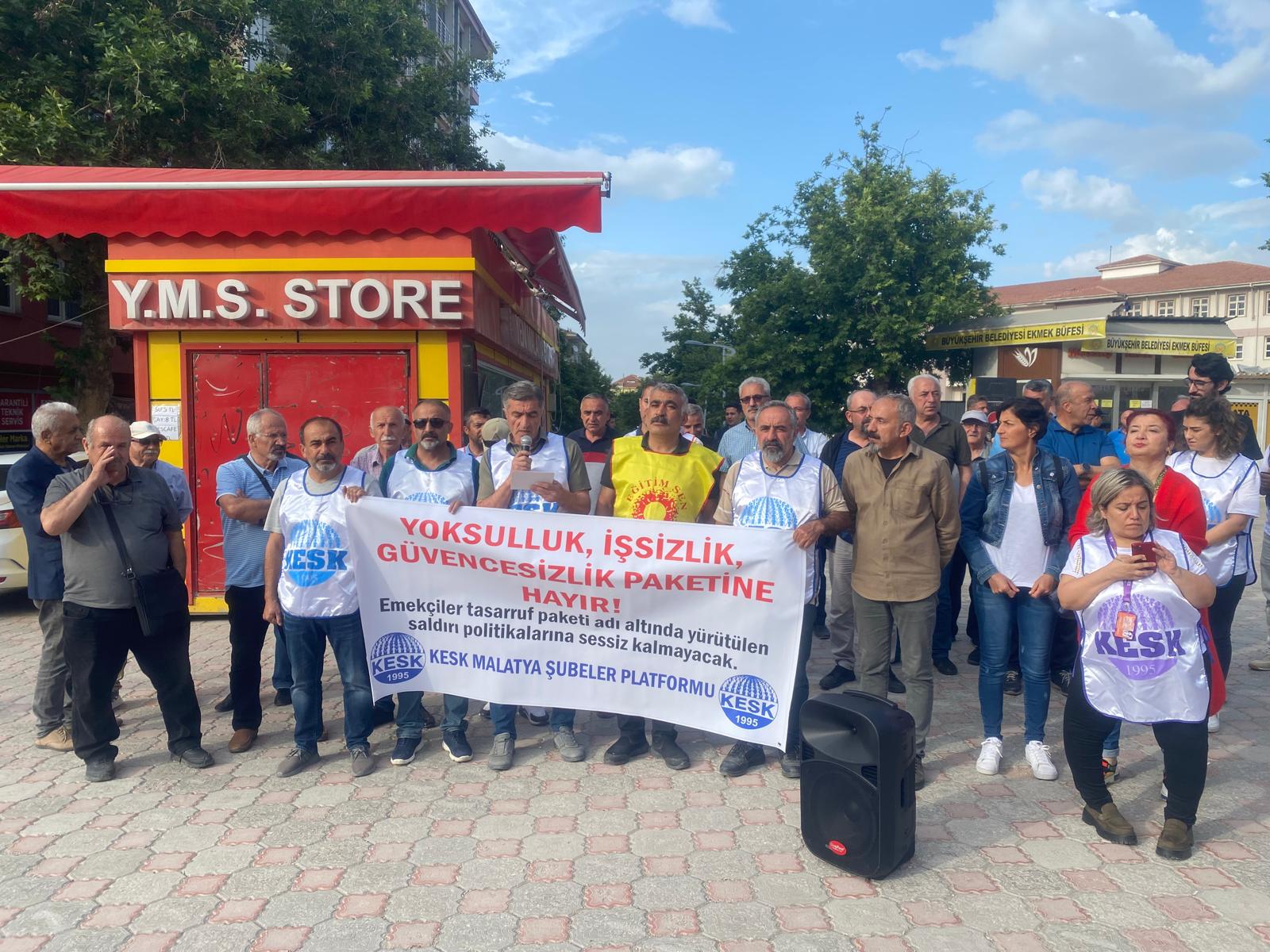 “Yoksulluk, İşsizlik, Güvencesizlik Paketine Hayır! Emekçiler Tasarruf Paketi Altında Yürütülen Saldırı Politikalarına Sessiz Kalmayacak!”